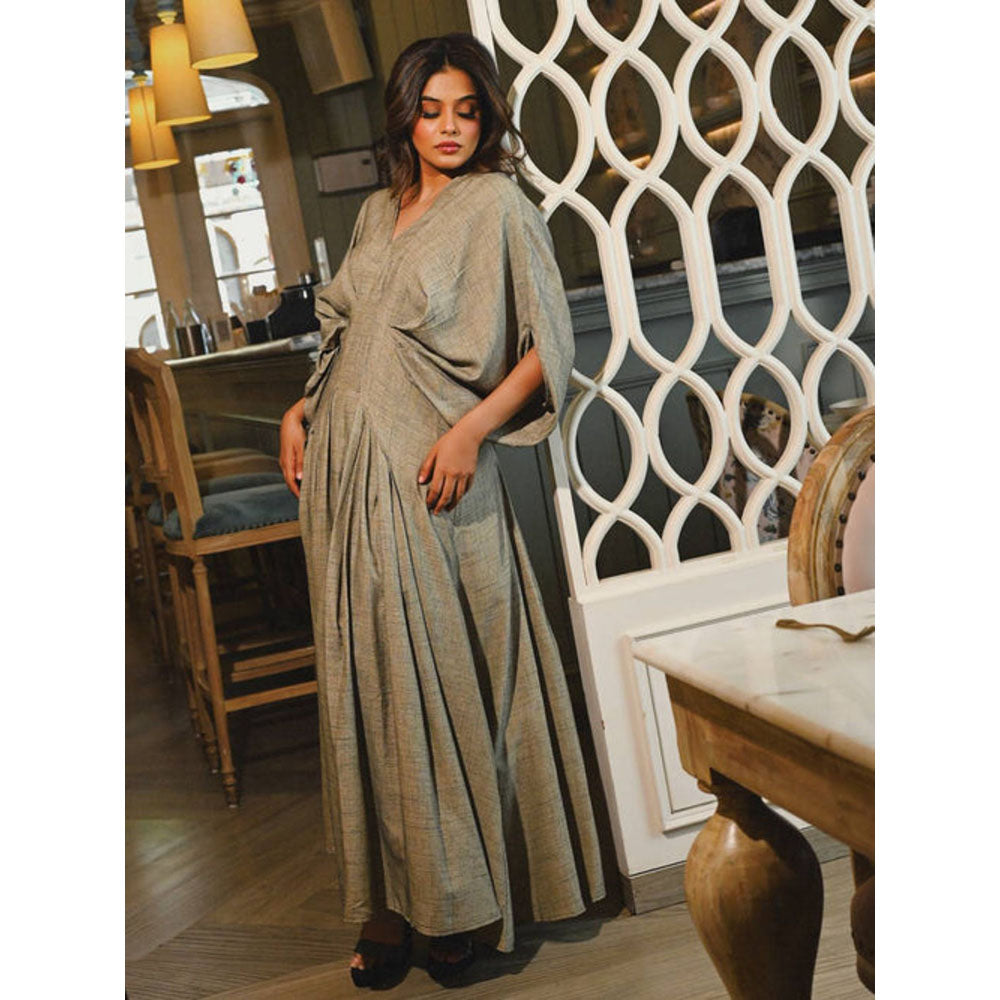 House of Fett Nusa Pleated Jumpsuit - Green