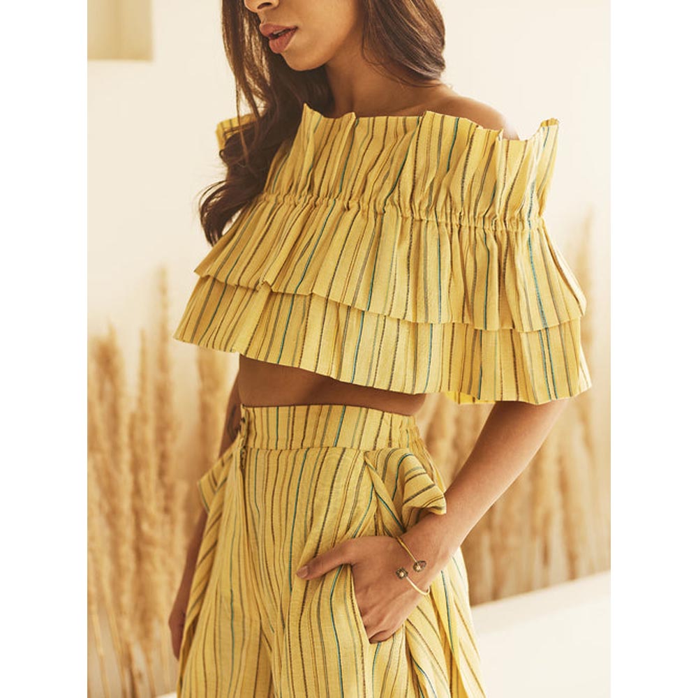 House of Fett Cyprus Yellow Crop Top