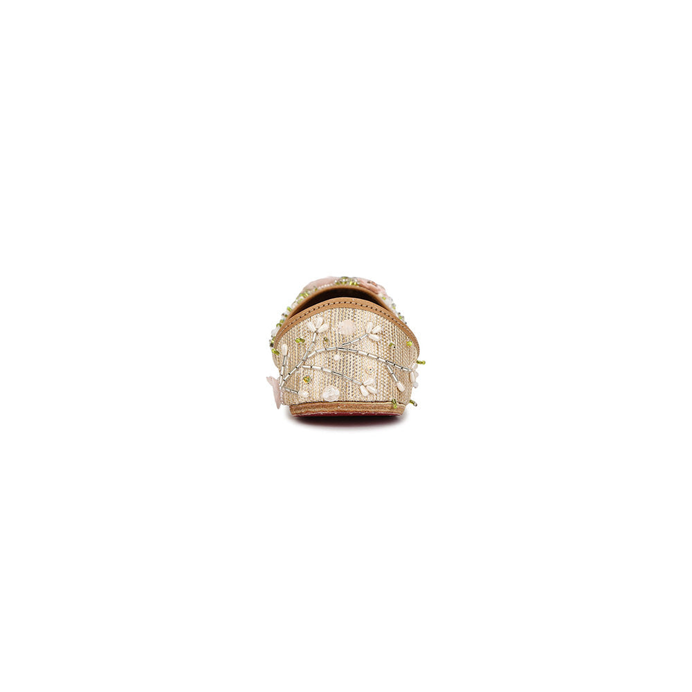 House of Vian Firdauz Gold Embellished Juttis
