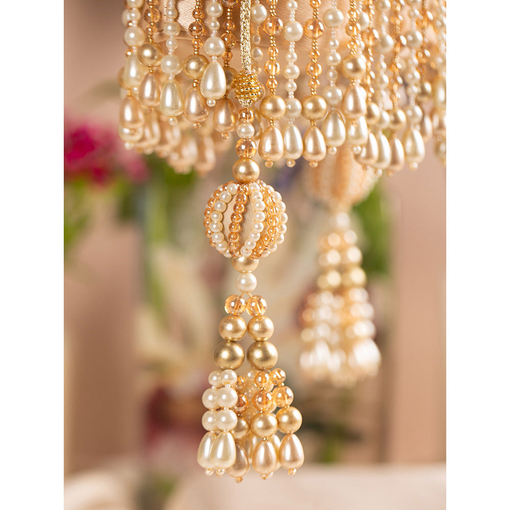 House of Vian Jashn Gold Embellished Potli Bag for Women