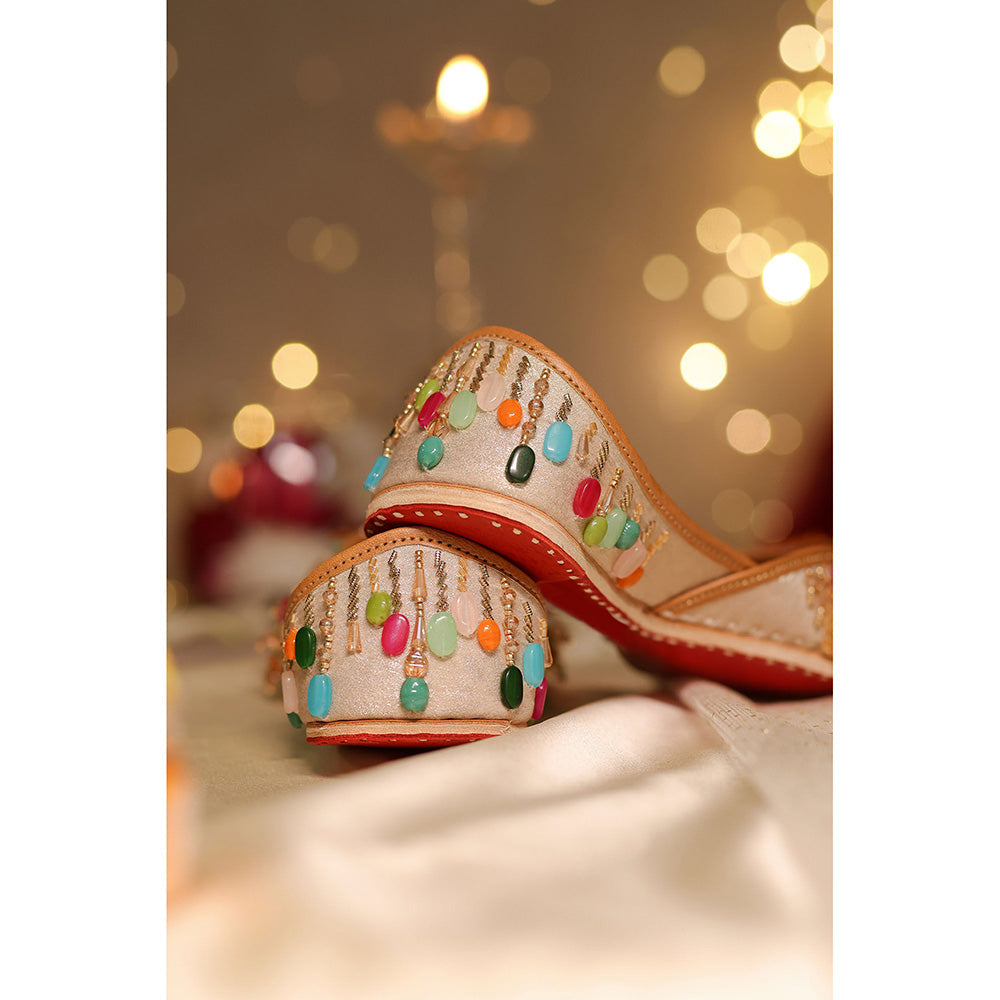 House of Vian Irya Multicolored Embroidered Juttis