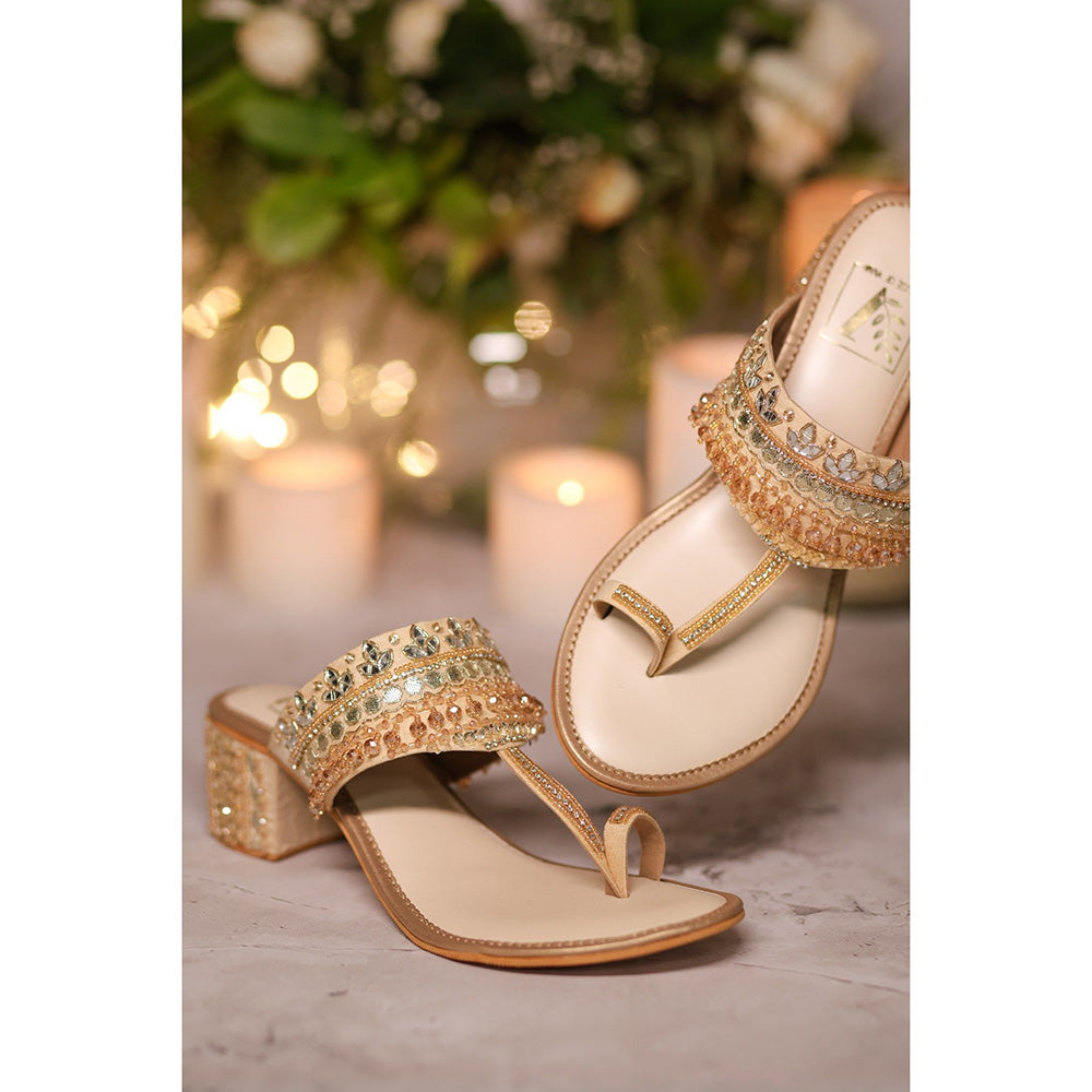 House of Vian Zoya Block Heel Kolhapuris