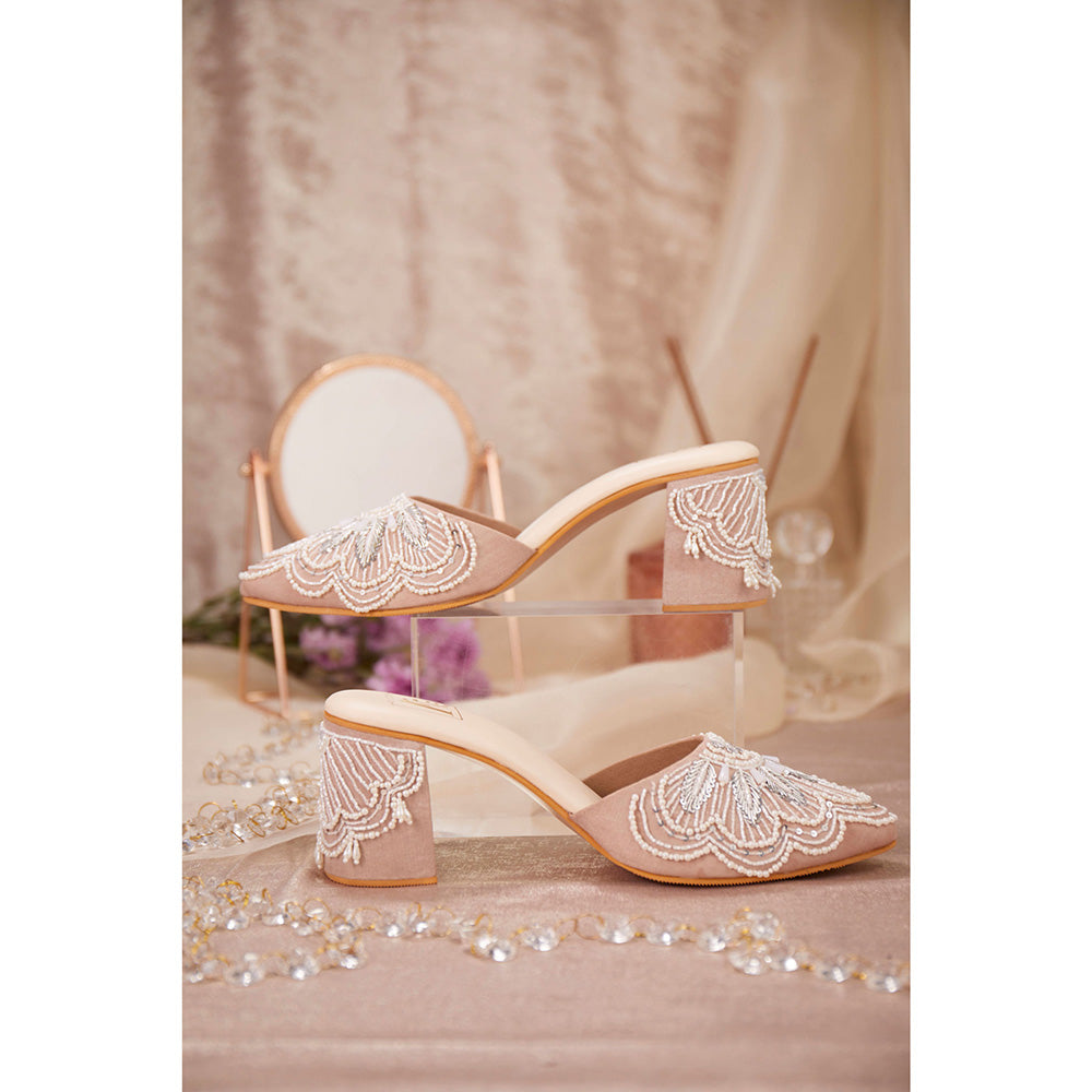 House of Vian Women Nude Estelle Heeled Mules