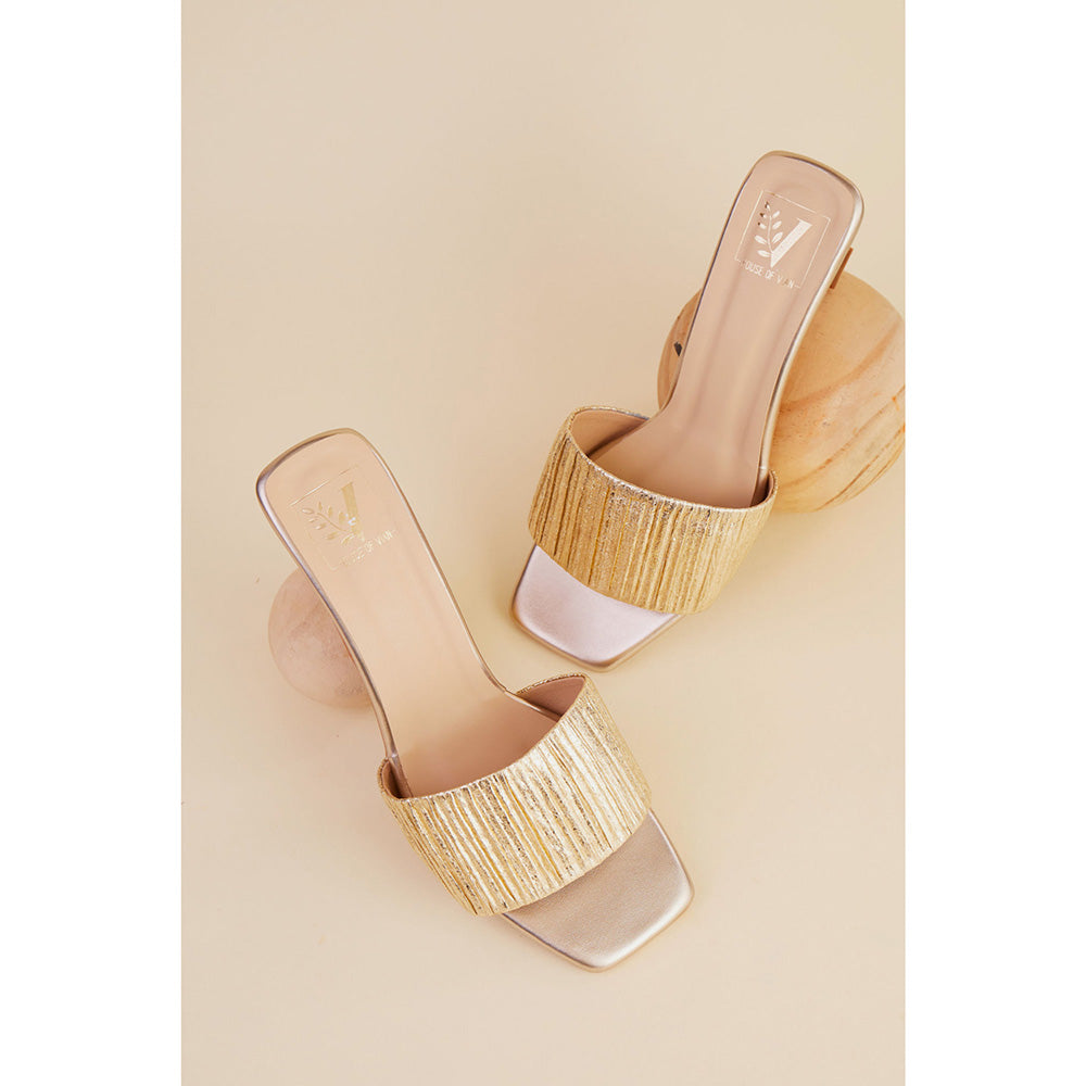 House of Vian Women Gold Seinna Heels