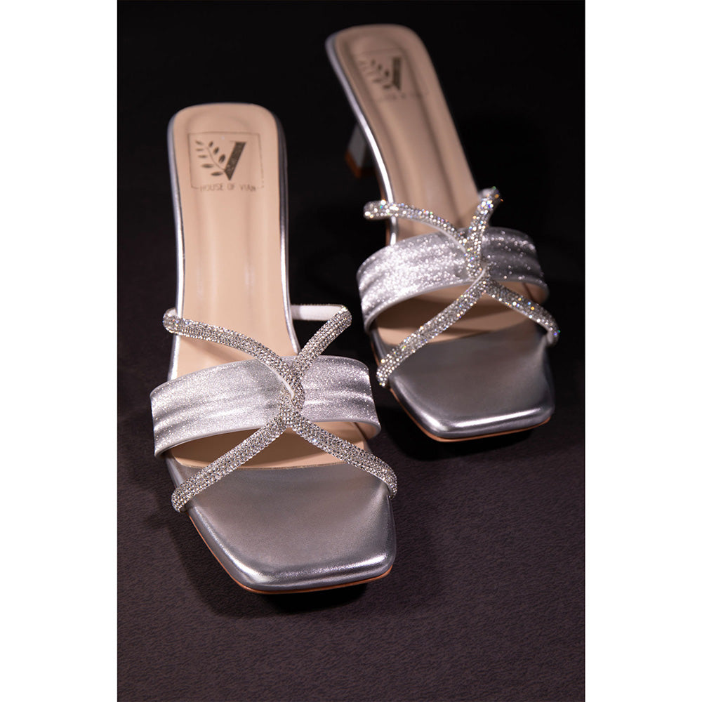 House of Vian Women Silver Gabriella Heels
