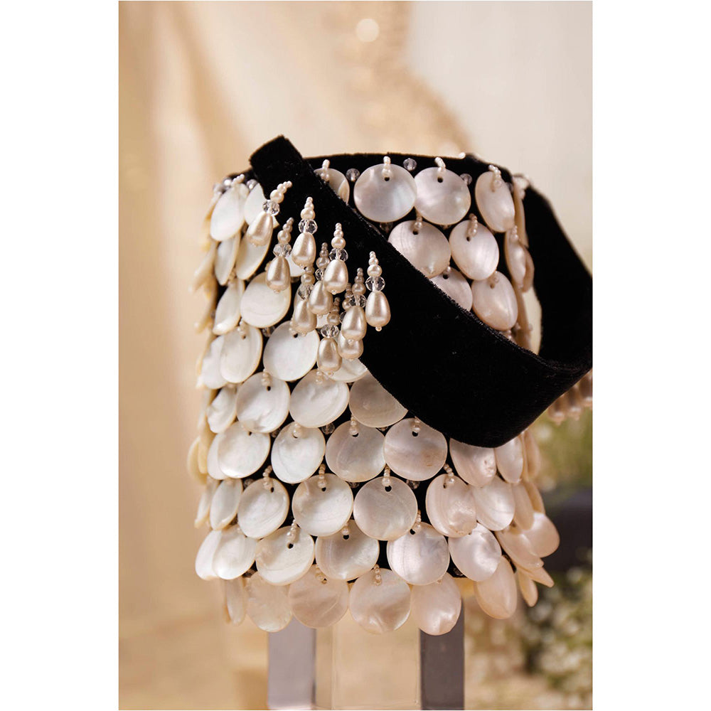 House of Vian Women Embellished White Potli