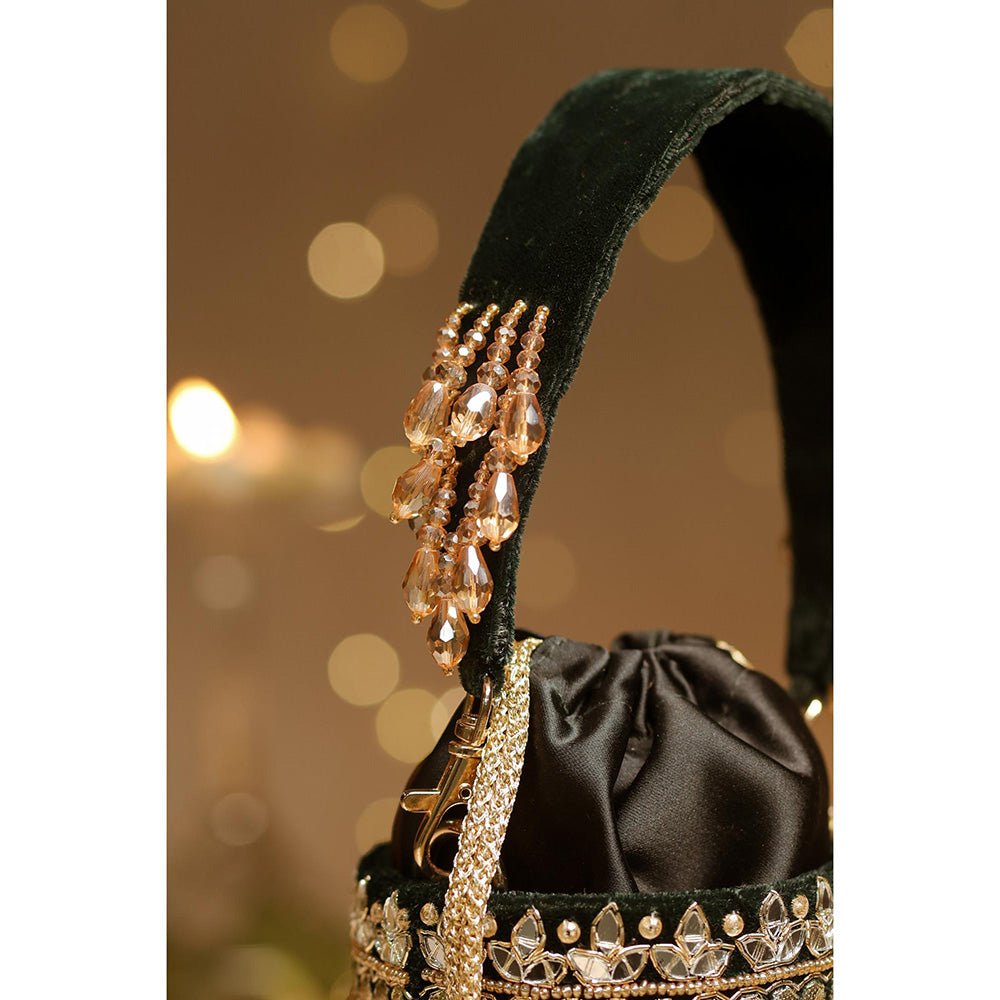 House of Vian Women Embellished Multi-Color Potli