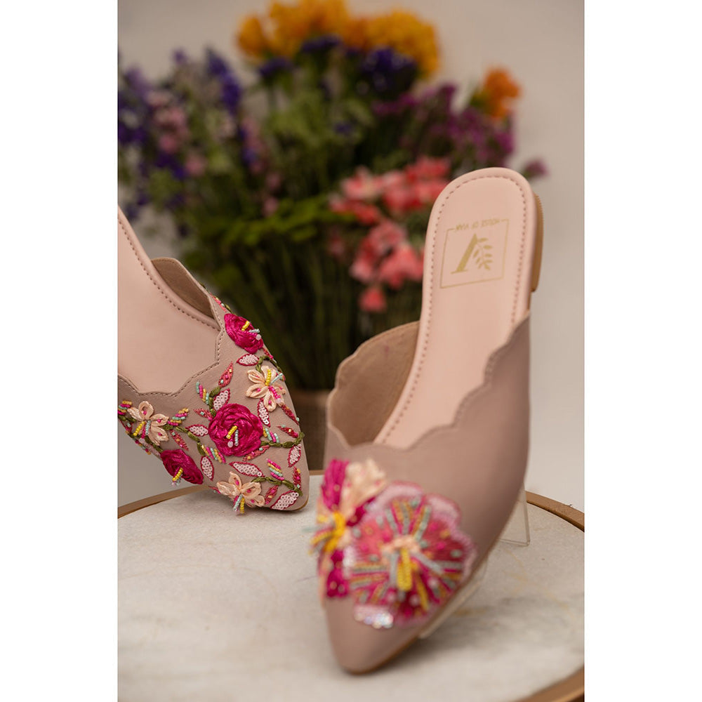 House of Vian Zinnia Pink Mules