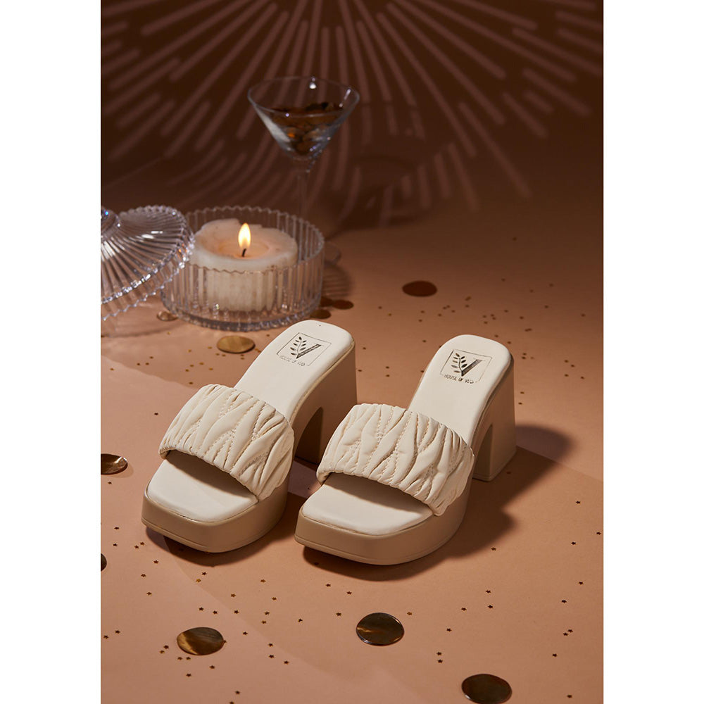 House of Vian Charlotte Nude Block Heels Sandals