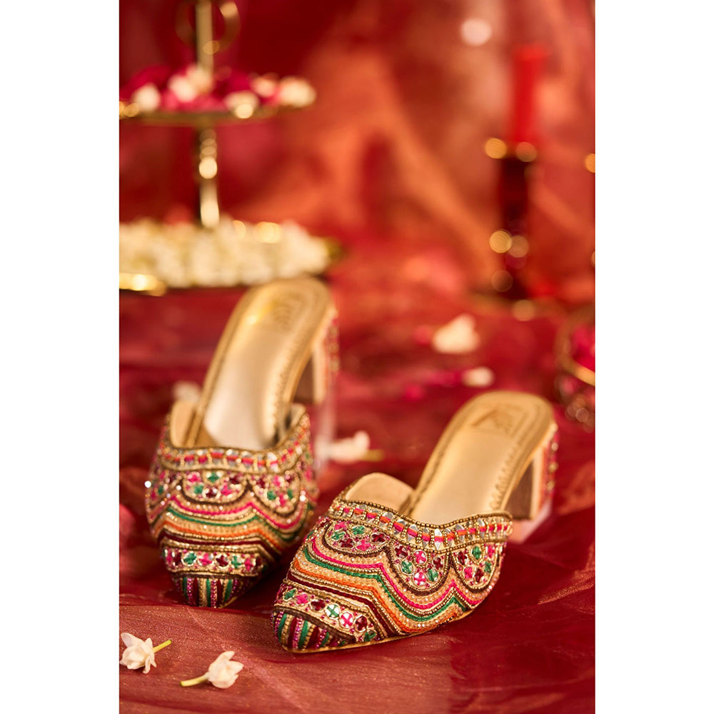 House of Vian Suhani Multi-Color Mules