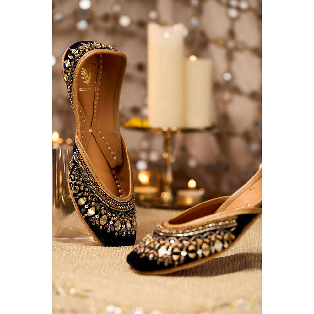 House of Vian Falak Navy Blue Juttis