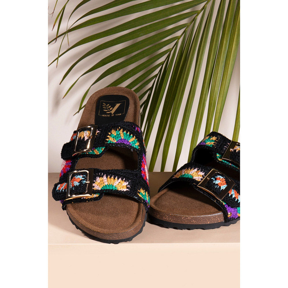 House of Vian Women Black Sandals