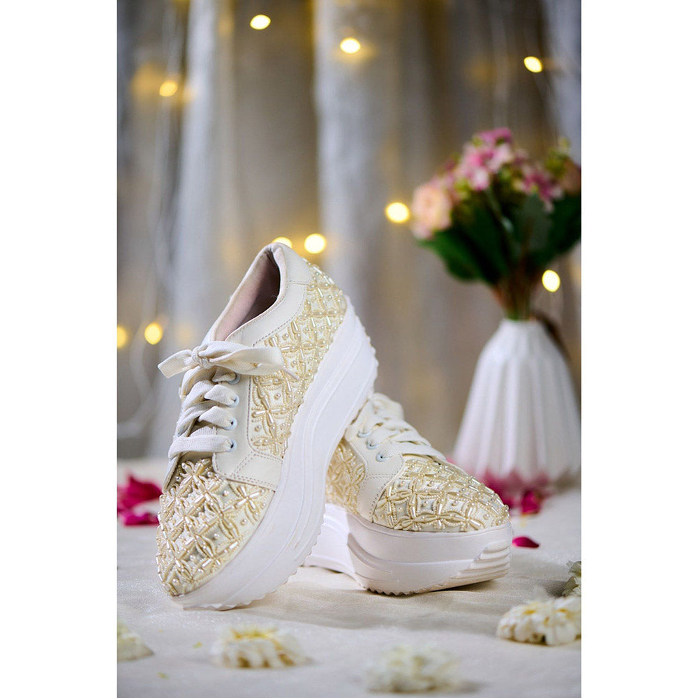 House of Vian White Elysian Pearl Sneakers