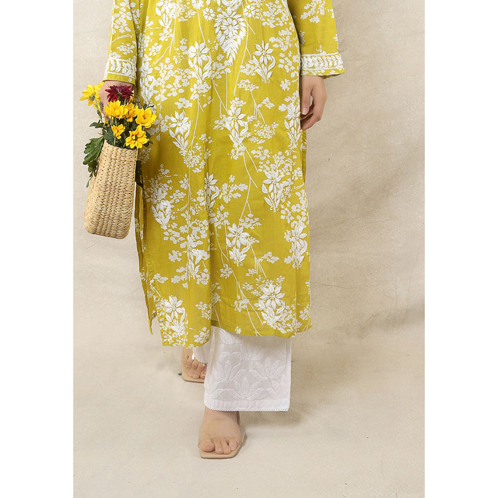 House of Chikankari Zoya Chikankari Cotton Wide Palazzo