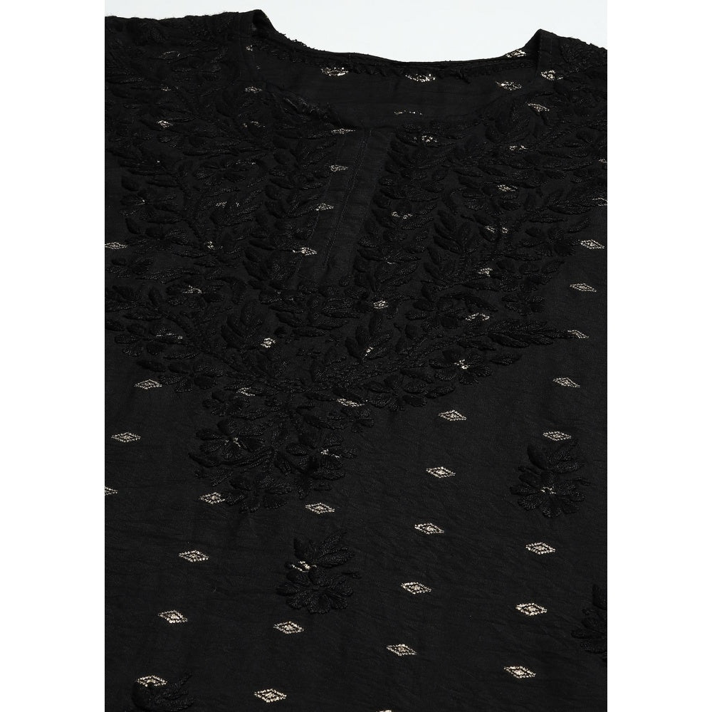 Chikankari Woven Long Kurta
