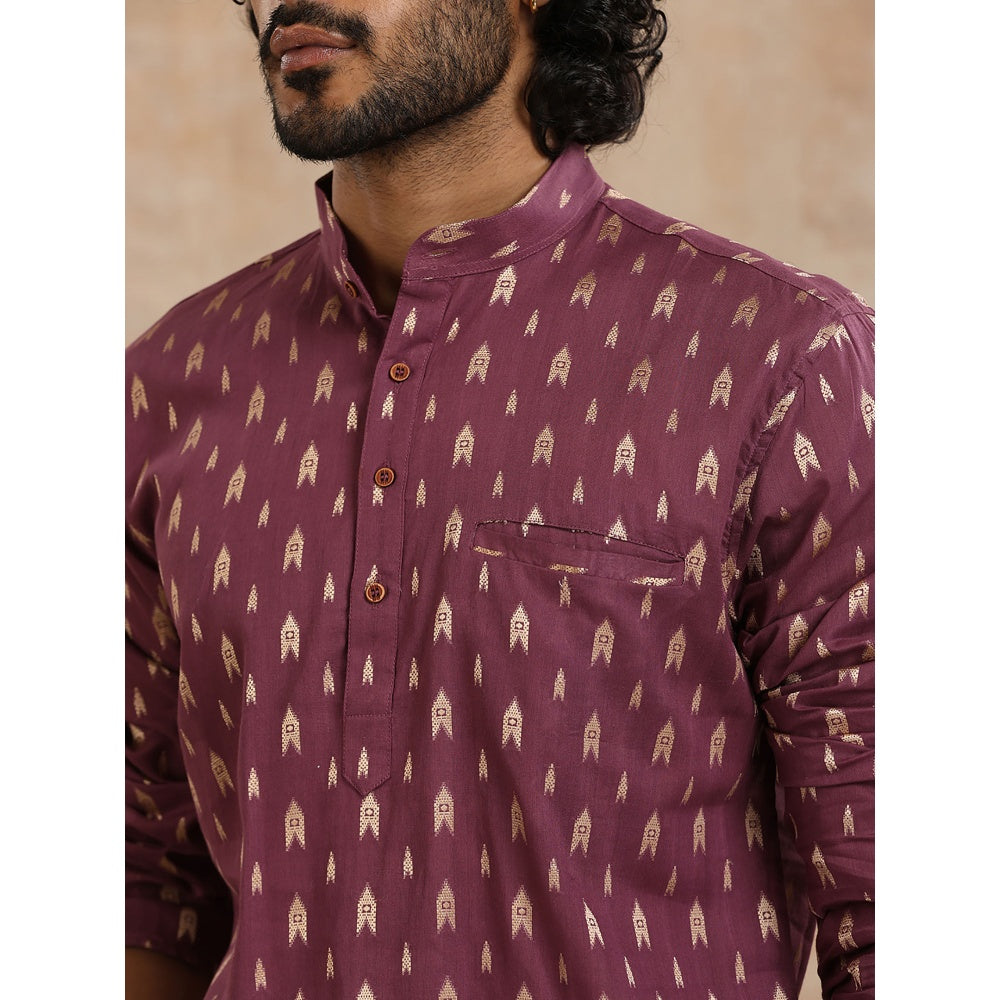 Embroidered Woven Short Kurta