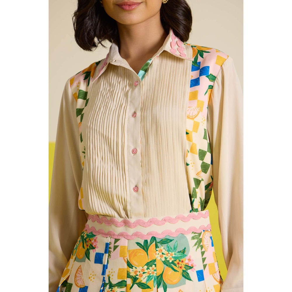 HOUSE OF HEATHER Sorrento Shirt Co-Ord Set - Multi-Color
