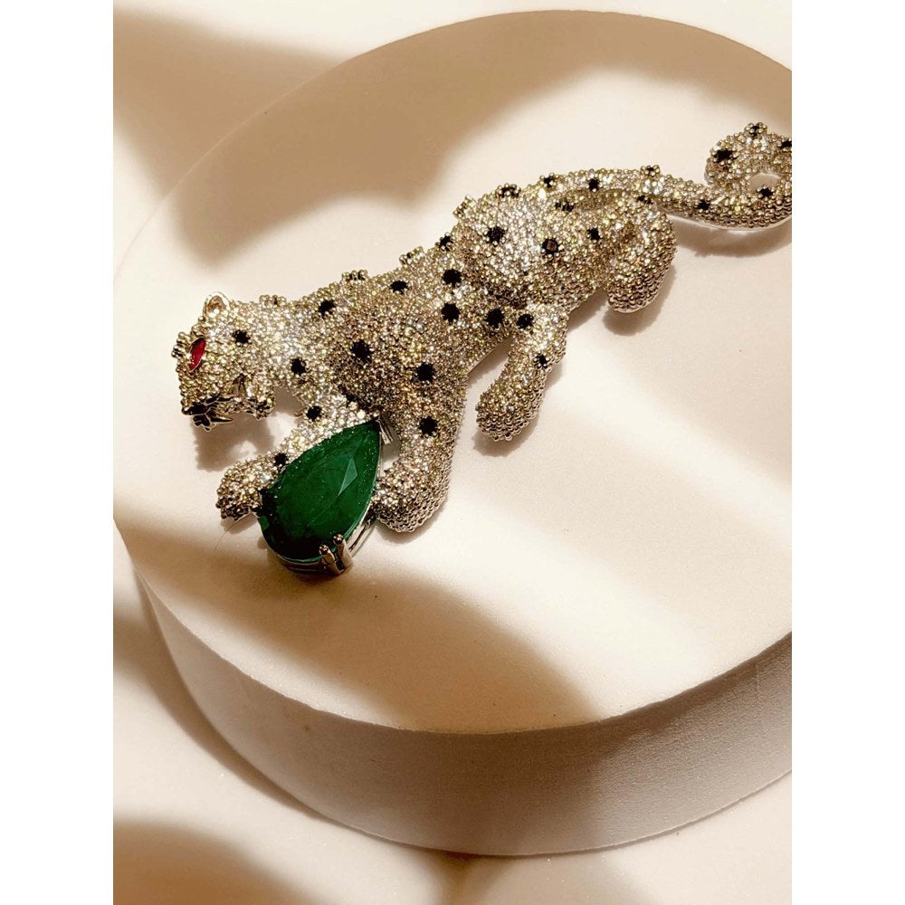ILLUMINATE JEWELLERY Leopard Multicolor Brooche