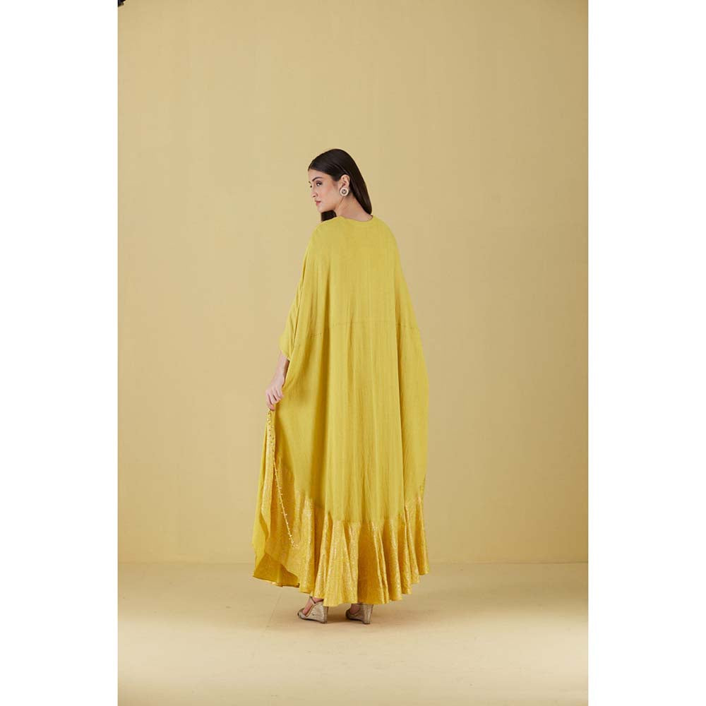 Inej Kurta Cape Corn Yellow with Pant (Set of 2)