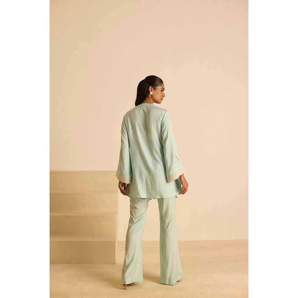 Inej Blue Yok Top with Pant (Set of 2)