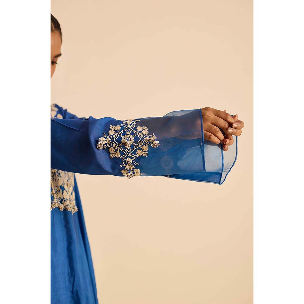 Inej Blue A Line Top with Pant (Set of 2)