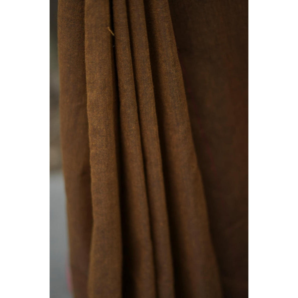 Isadora Life Womens Colorblock Tassels Multi-Color Pre-Draped Saree With Unstitched Blouse