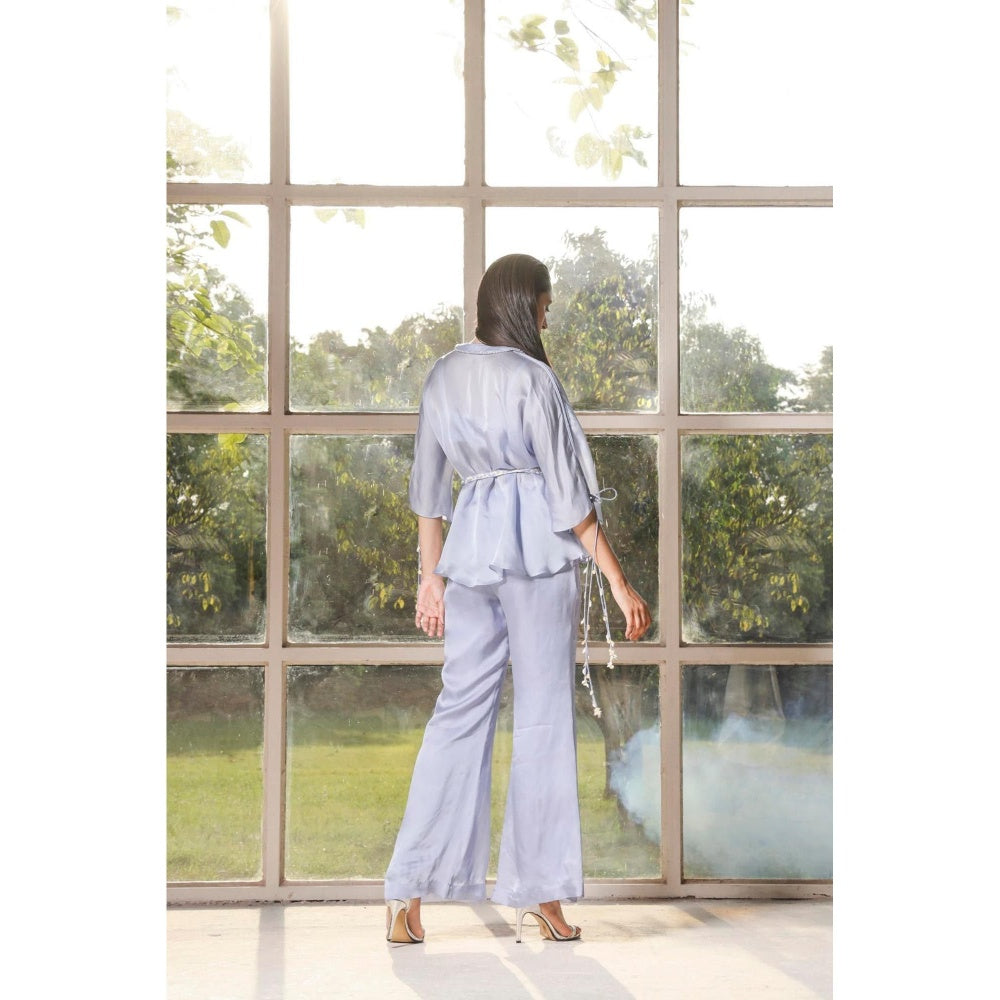 ISHA GUPTA TAYAL Lavender Embroidered Co-Ord Set