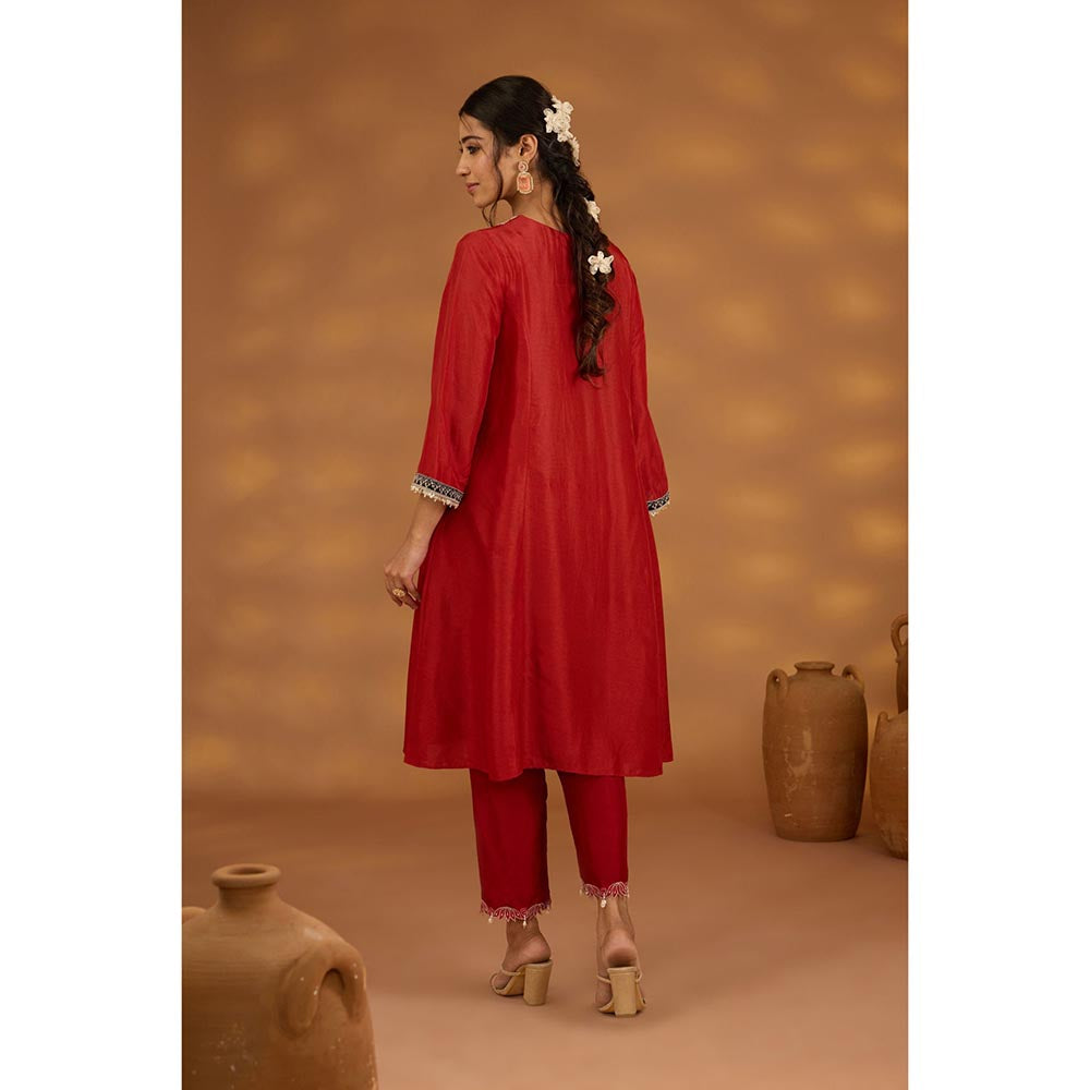 ISHA GUPTA TAYAL Red Shringar Kurta and Pant with Dupatta