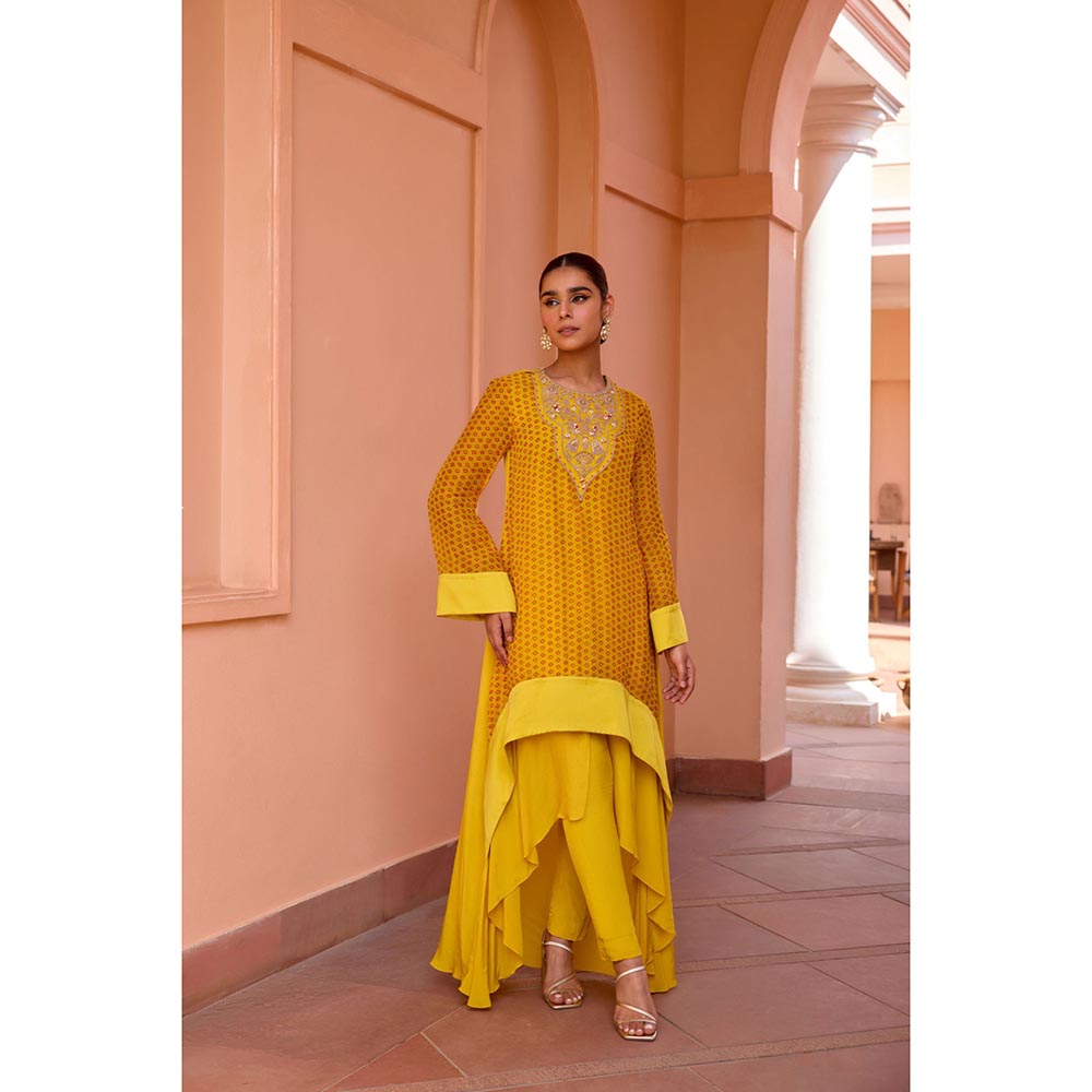 ISHA GUPTA TAYAL Yellow Gulbaag Kurta and Pant with Dupatta