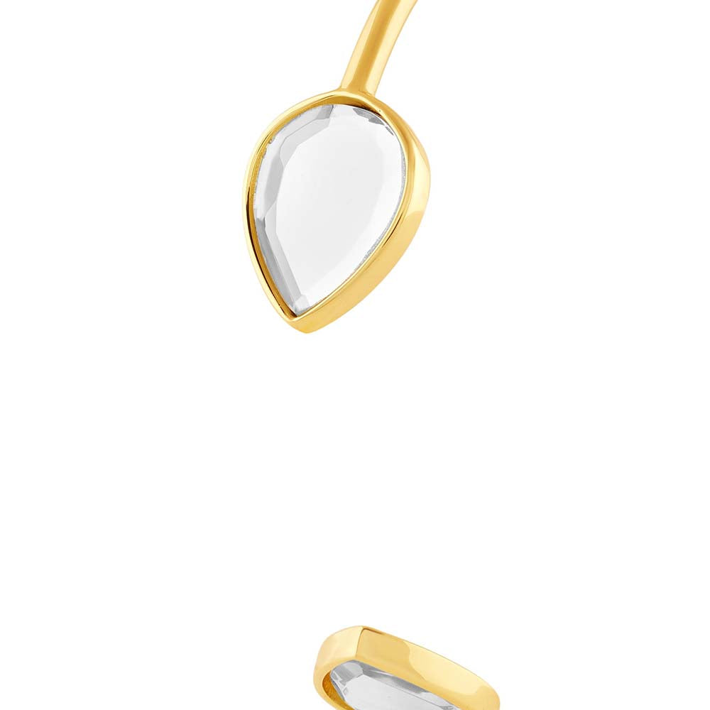 Isharya Dew Drop Mirror Slim Cuff 18Kt Gold Plated