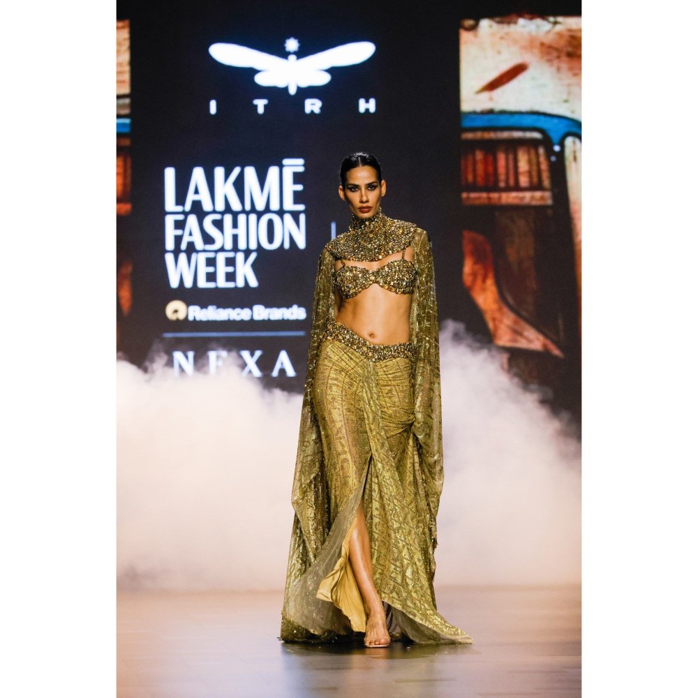 ITRH Zahara Bustier With Skirt And Cape (Set of 3)