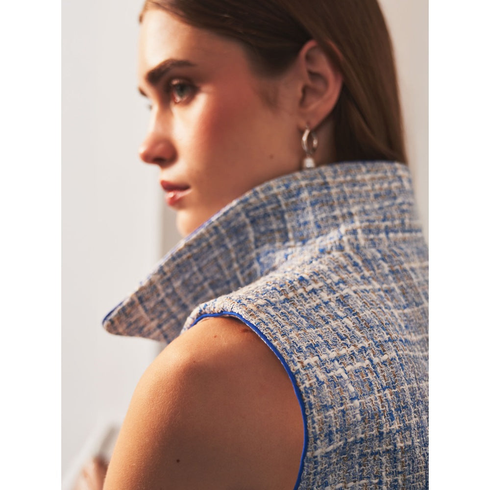 Ivory Rose Blue Azure Ascent Blazer