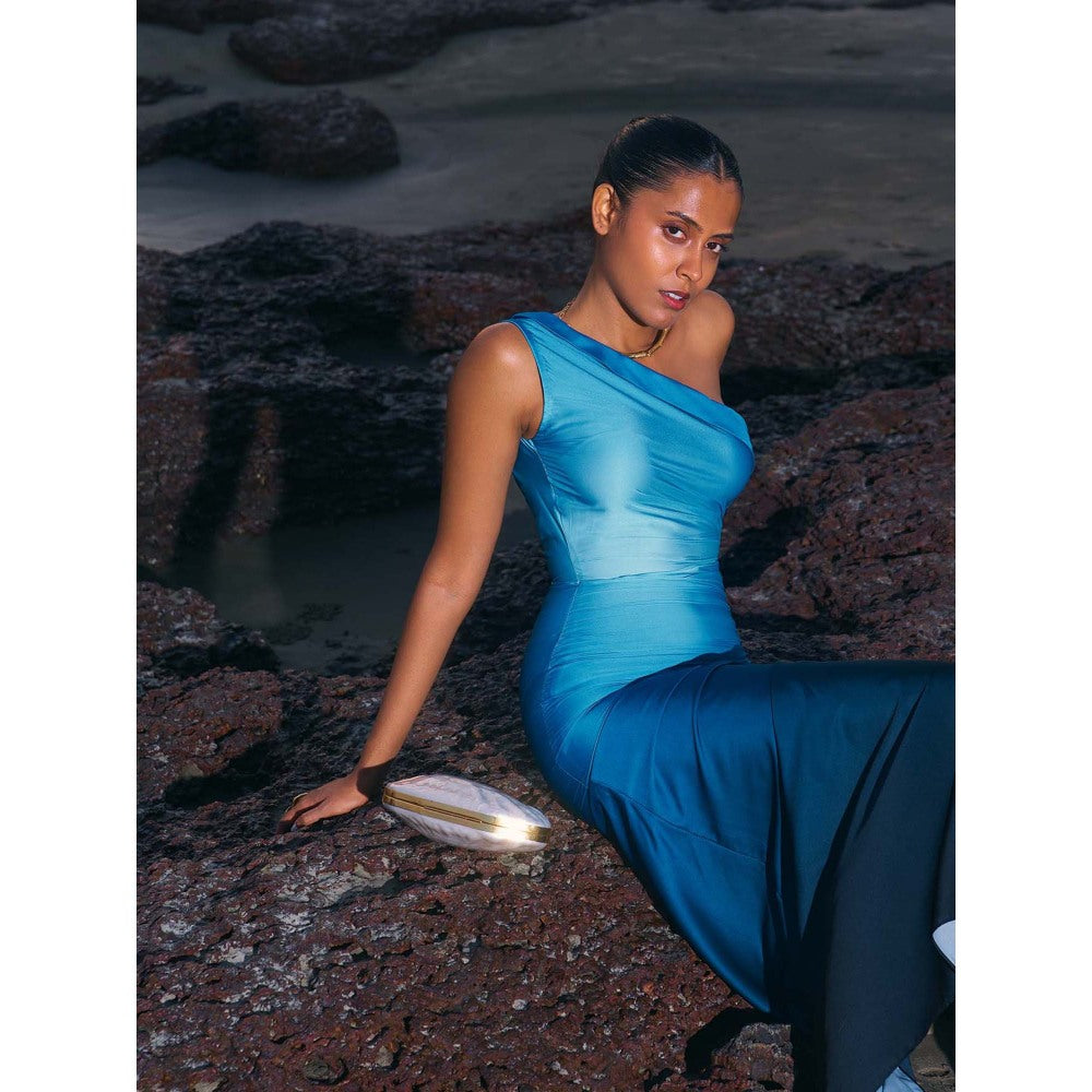 Ivory Rose Blue Tidal Dress