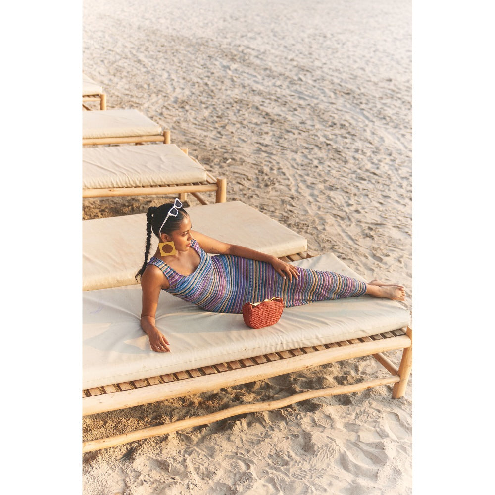 Ivory Rose Blue Sunset Mirage Midi Dress