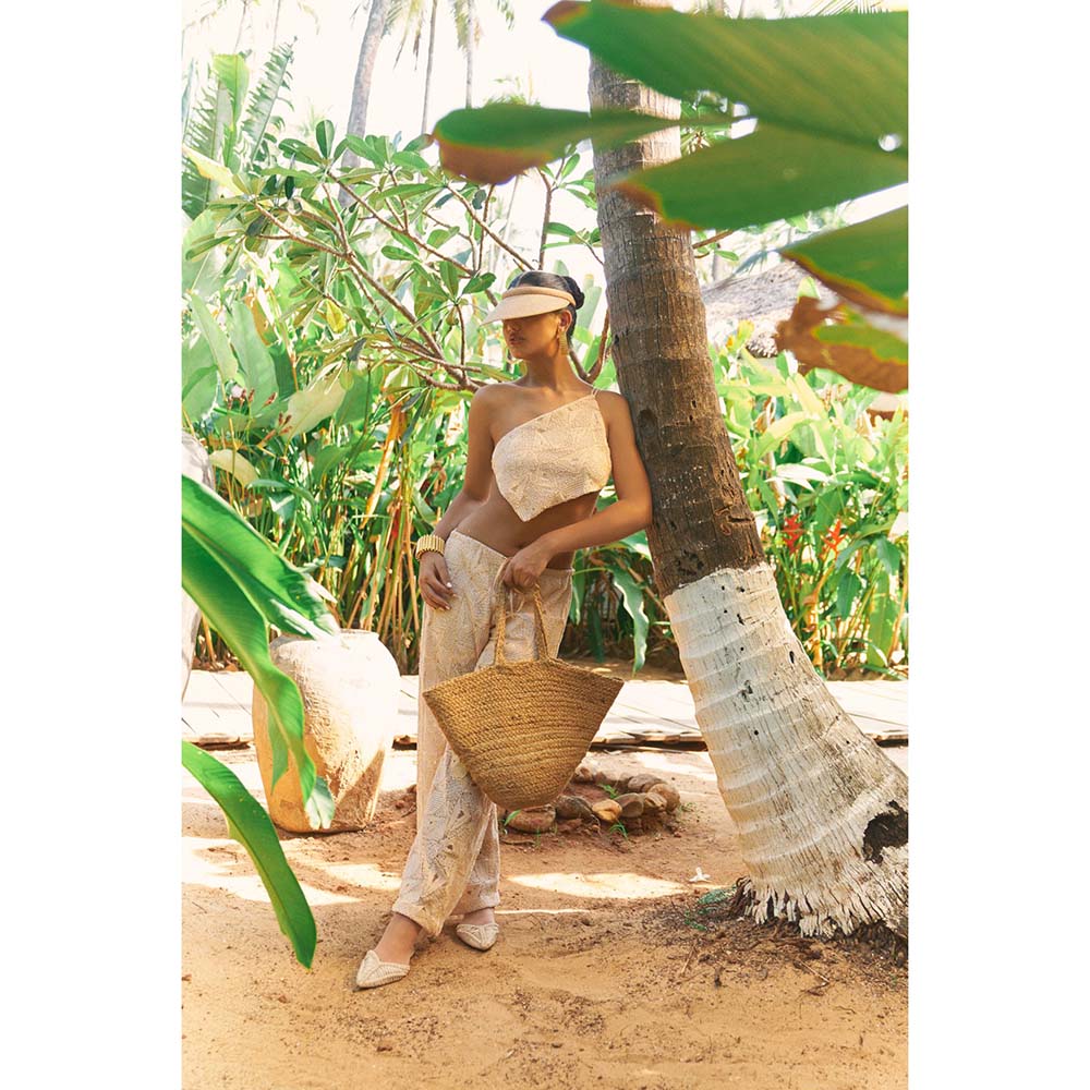 Ivory Rose NOMAD NET Beige Co-Ord (Set of 2)