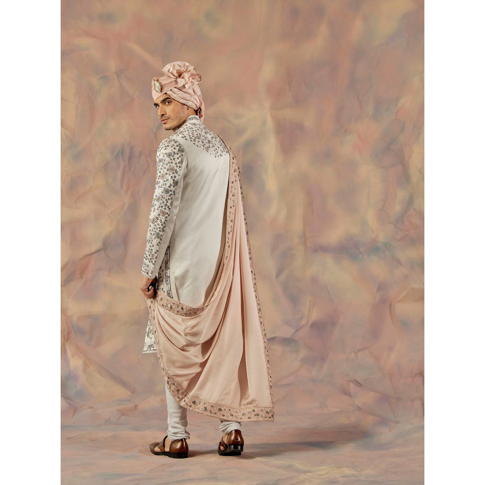 Jatin Malik Silver Lining Kurta & Sherwani (Set of 4)