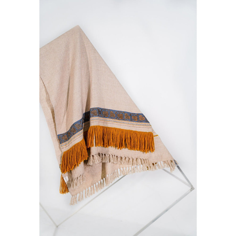 Jatin Malik Beige Pashmina Shawl