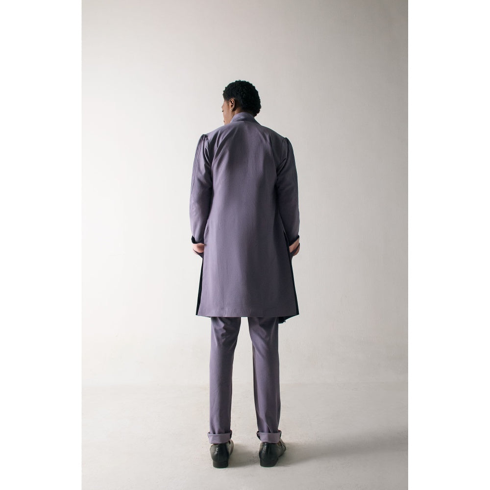 Jatin Malik English Purpul Overcoat