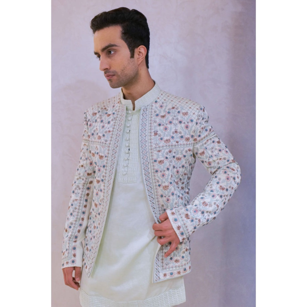 Jatin Malik Off White Moon Short Jacket (Set of 3)