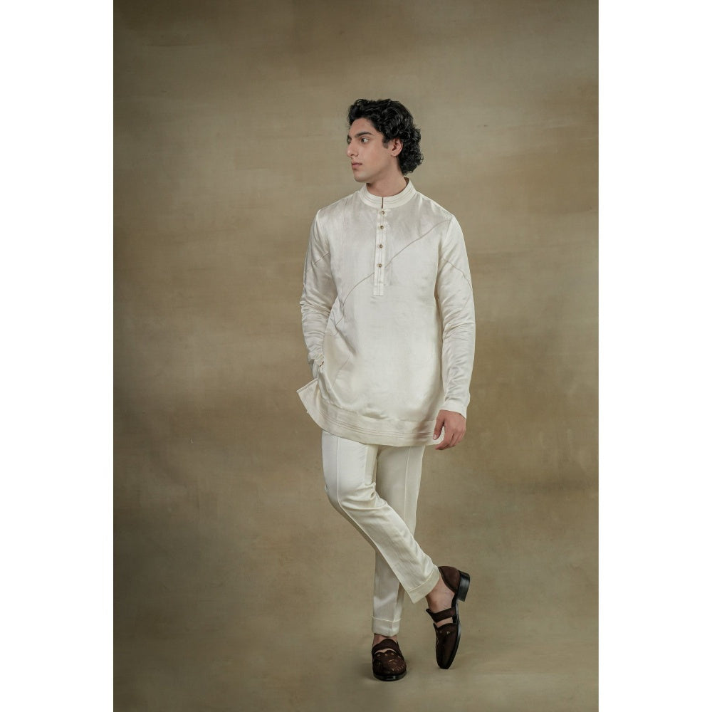 Jatin Malik Eleven Short Jacket with Kurta & Trouser (Set of 3)