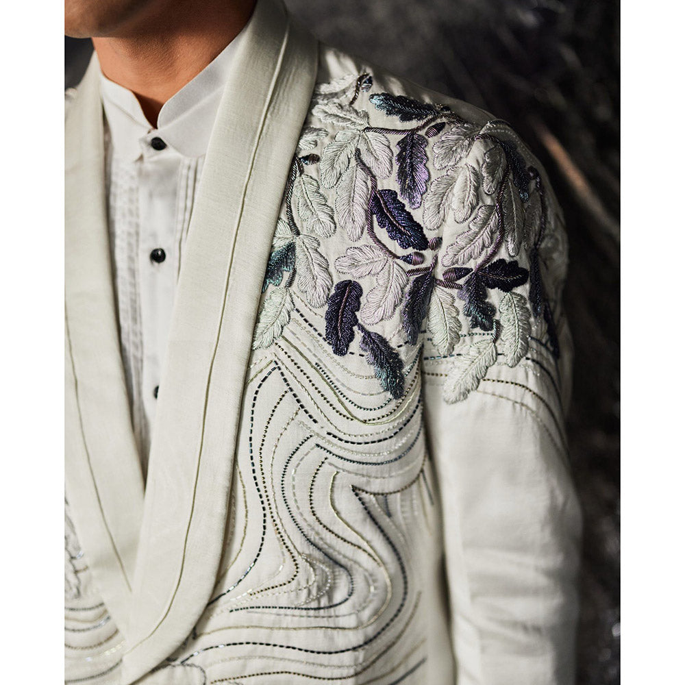 Jatin Malik Glimmer Comp Blazer with Shirt & Trouser (Set of 3)