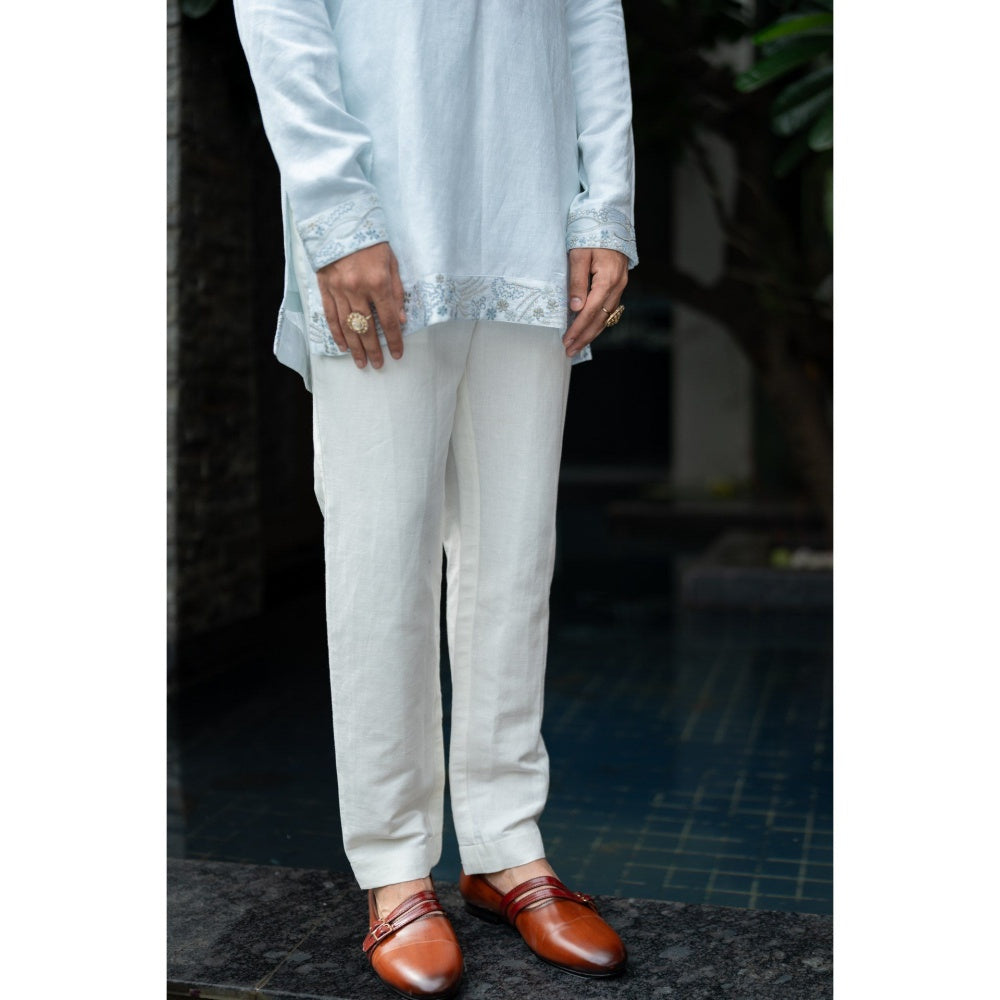 Jatin Malik Arctic Bloom Kurta with Trouser (Set of 2)