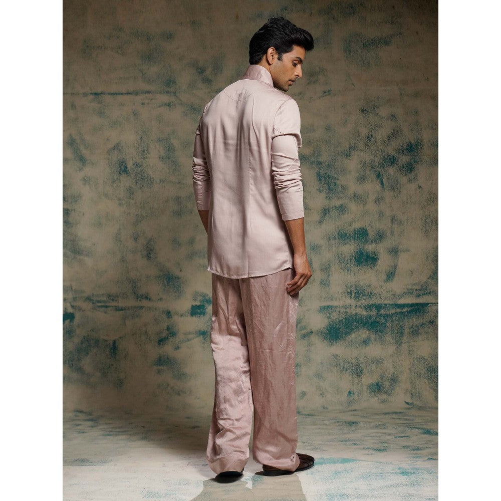 Jatin Malik Mauve Whisper Asymmetric Kurta with Trouser
