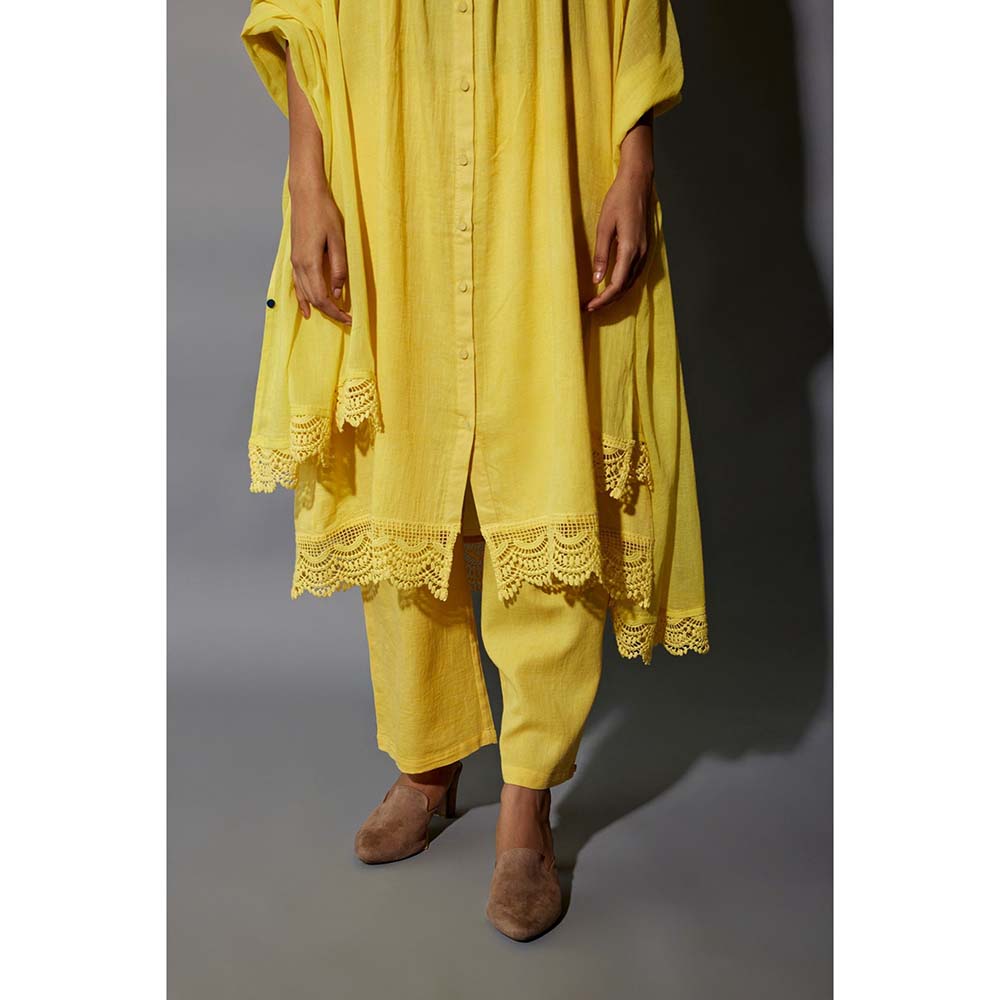 JAYATI GOENKA Haldi Festive Solid Yellow Co-Ord (Set of 3)