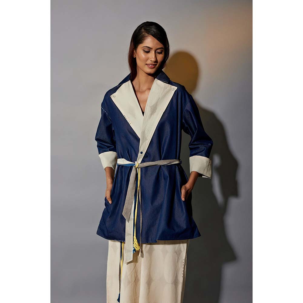 JAYATI GOENKA Denim Jacket Reversible Co-Ord (Set of 4)