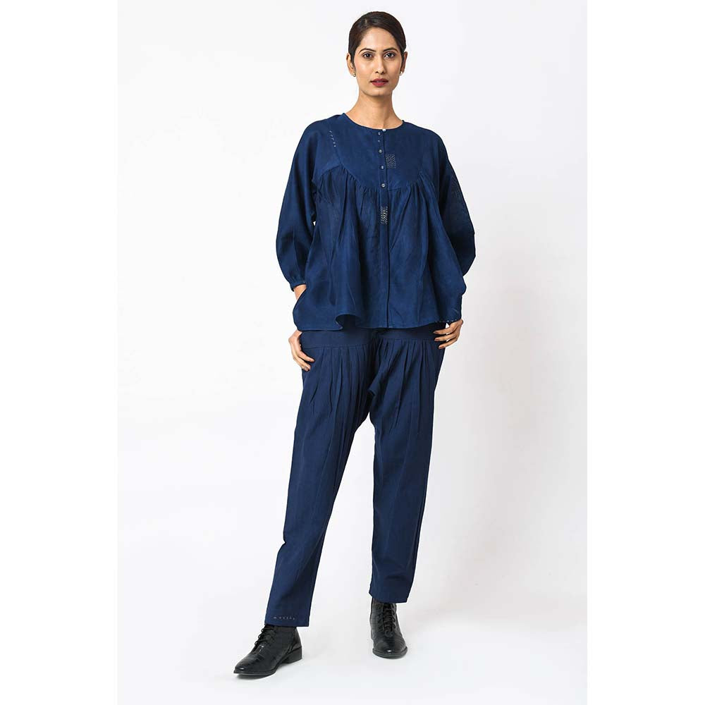 JAYATI GOENKA Solid Blueberry Top