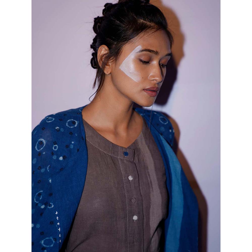 JAYATI GOENKA Taupe Geometric Kurta