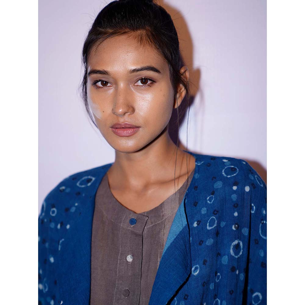 JAYATI GOENKA Blue Printed Overcoats and Blazer