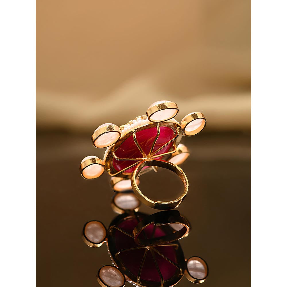 Joules By Radhika Sublime Agate Red Ring