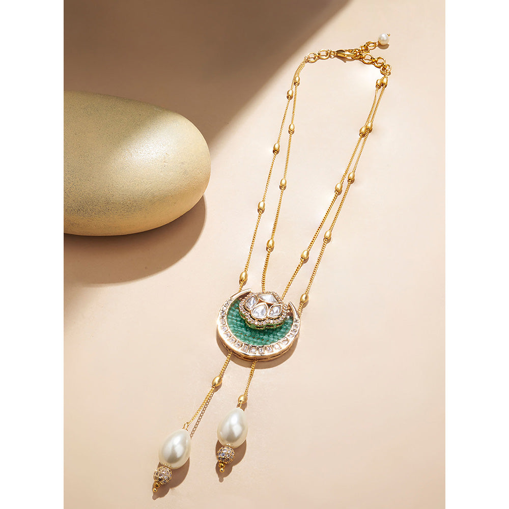 Joules By Radhika Green Whimsical Pearl Necklace